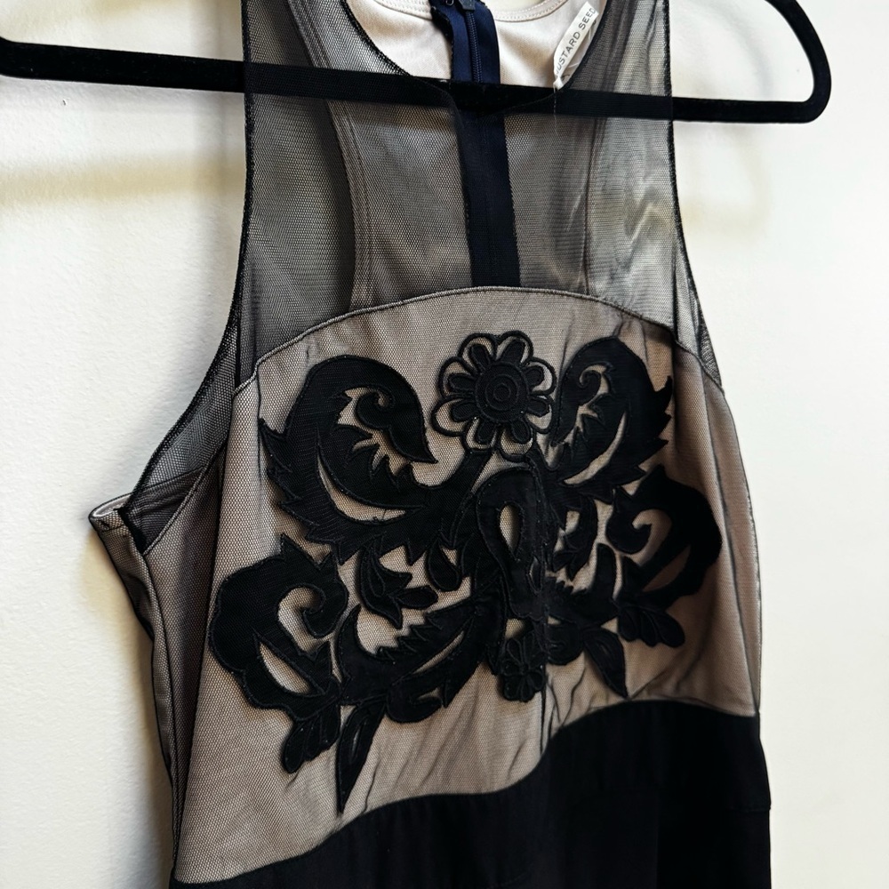 Mustard see Elegant Black and Gray Evening palazzo - Picture 3 of 5